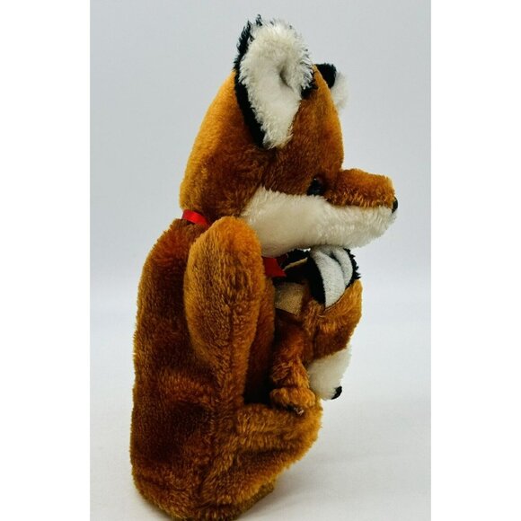 Pedigree Pocket Puppets Fox Baby Hand Finger Lot of 2 Plush Stuffed Animal VTG - Picture 8 of 13